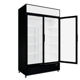 CUBO Kühlvitrine 525L - 2 Glastüren mit Scharnieren und Warendach - Abschließbar - Energieeffizient - CS-690A-EE