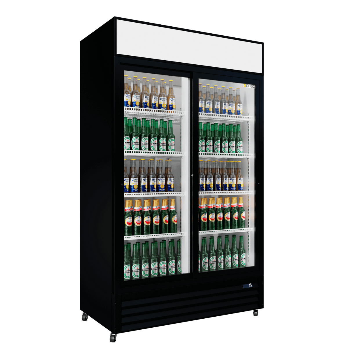 Cubo Drankenkoelkast 525L - 2 Schuifdeuren van glas met luifel voor verkoop - Afsluitbaar - CS-690B-EE