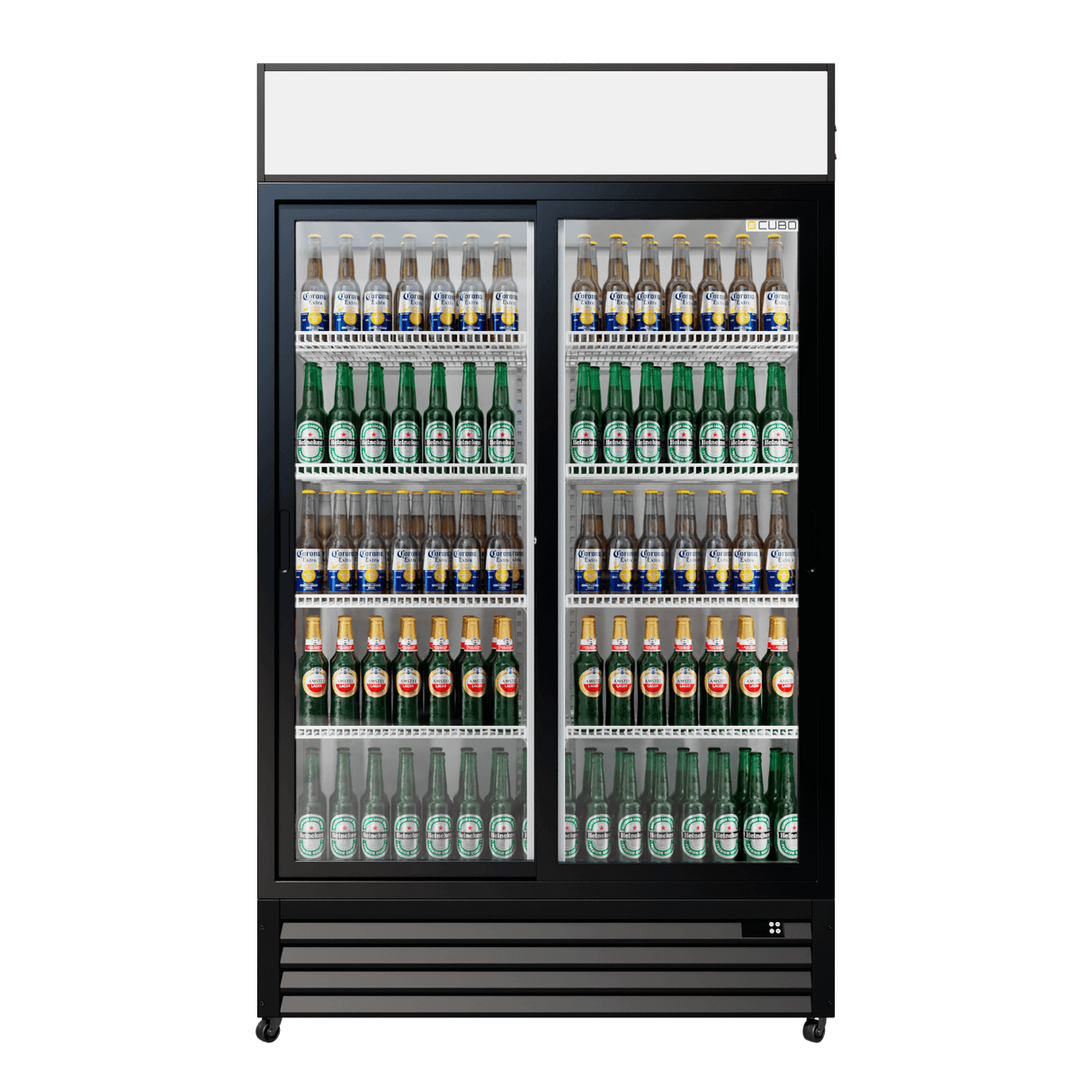 Cubo Drankenkoelkast 525L - 2 Schuifdeuren van glas met luifel voor verkoop - Afsluitbaar - CS-690B-EE