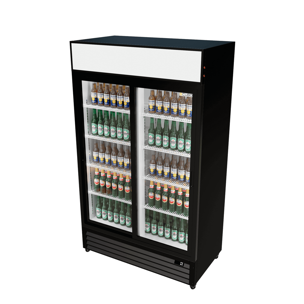 Cubo Drankenkoelkast 525L - 2 Schuifdeuren van glas met luifel voor verkoop - Afsluitbaar - CS-690B-EE