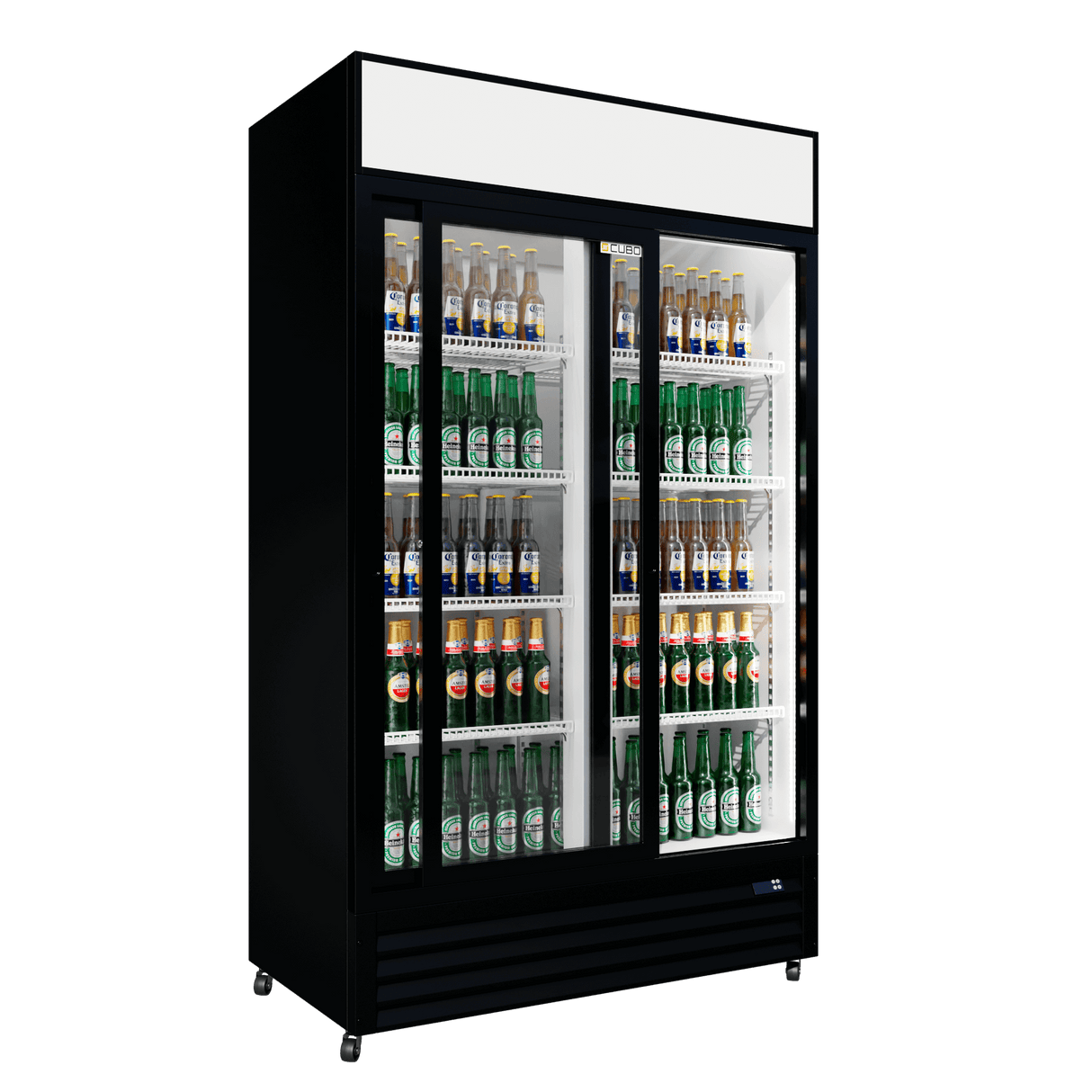 Cubo Drankenkoelkast 525L - 2 Schuifdeuren van glas met luifel voor verkoop - Afsluitbaar - CS-690B-EE