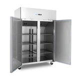 Maxima Kühlschrank - 1200L - 6 verstellbare Ablagen (2/1 GN) - auf Rädern - Edelstahl - 09400010