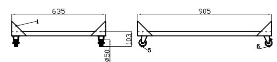 Combisteel Support For Saladette 2 Doors - 7003.0510  Combisteel