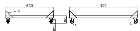 Combisteel Support For Saladette 2 Doors - 7003.0510  Combisteel