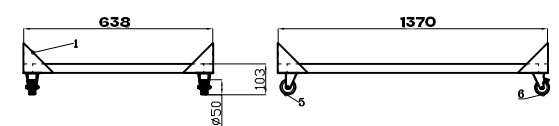 Combisteel Support For Saladette 3 Doors - 7003.0515  Combisteel