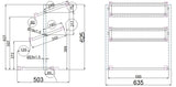 Combisteel Brotkörbe Etagere 3 Hoog Breed – 7013.2300