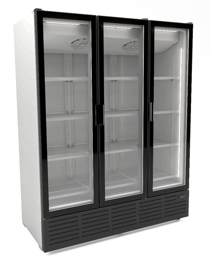 Combisteel Triple Hinged Glass Door Display Fridge Merchandiser 1560Ltr - 7072.1015 Upright Glass Door Fridges Combisteel   