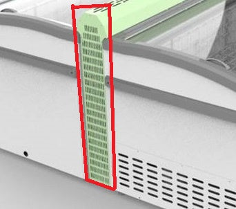 Combisteel Chest Freezer Joint Side White  For Island Without Head Element - 7072.9045  Combisteel