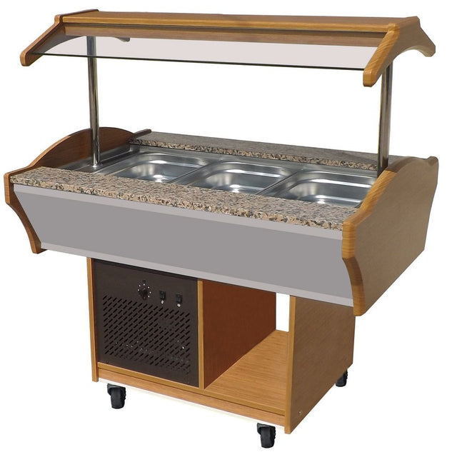 Combisteel Refrigerated Buffet Display Salad Bar 3 x 1/1 GN - 7077.0005 Buffet Displays - Refrigerated/Heated Combisteel   