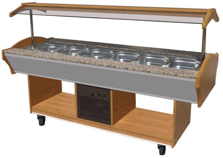 Combisteel Refrigerated Buffet Display Salad Bar 6 x 1/1 GN - 7077.0015 Buffet Displays - Refrigerated/Heated Combisteel   