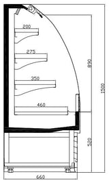 Combisteel Kalte Vitrine 1.0 - 7080.0005