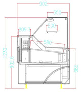 Combisteel Wesley Refrigerated Serve Over 1965mm Wide - 7090.0095 Standard Serve Over Counters Combisteel   