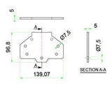 Combisteel Flange Cover For Kitchen Trench Drain Connectable Slotted Channel - 7107.0030 Trench Slot Channels Combisteel   