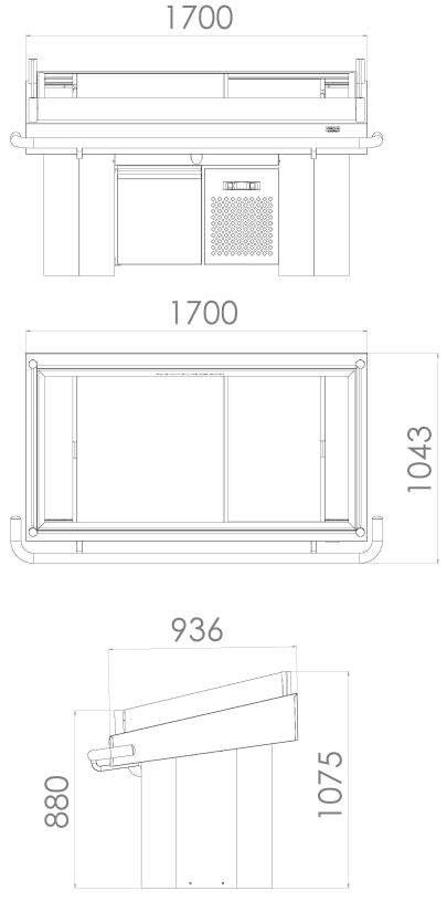 Combisteel Gekoelde Visvitrine - 7178.0900