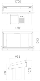 Combisteel Gekoelde Visvitrine - 7178.0900