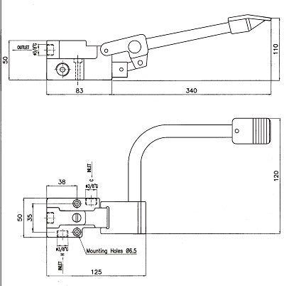 Combisteel Pedaalgestuurde Mengkraan 1 Pedaal - 7212.0055