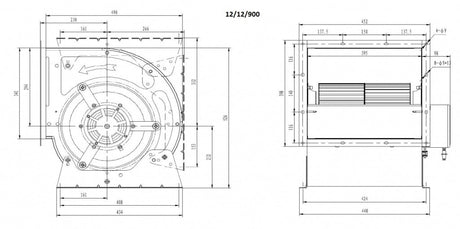 Combisteel Centrifugal Kitchen Extractor Fan 12/12 6000 m3/h - 7225.0105 Centrifugal Kitchen Extractor Fans Combisteel   