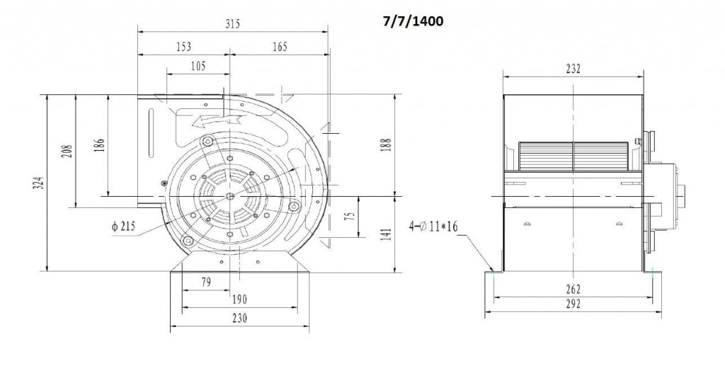 Combisteel Centrifugal Kitchen Extractor Box Fan 7/7 1500 m3/h - 7225.0145 Centrifugal Kitchen Extractor Fans Combisteel   