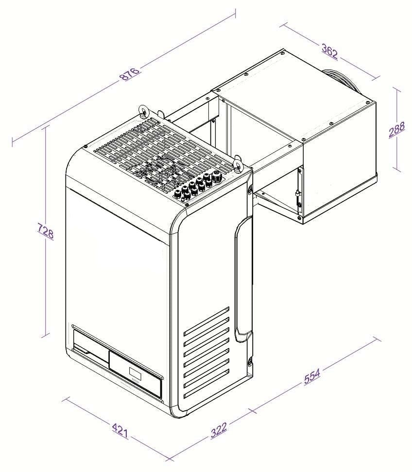 Combisteel Positive Wall-Mounted Straddle Type Unit - 7265.0005