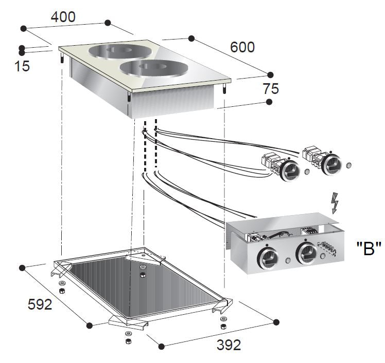 Combisteel Electric Range 2 Pl. - 7266.0025