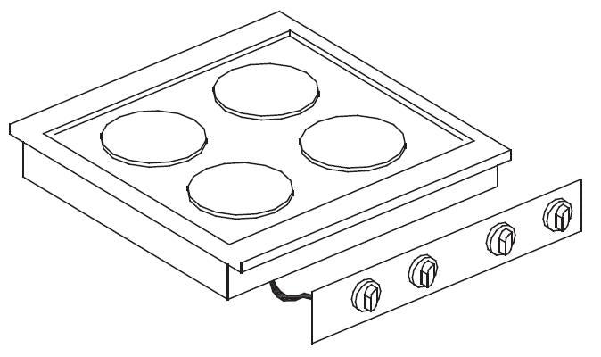 Combisteel Electric Range 4 Pl. - 7266.0030  Combisteel