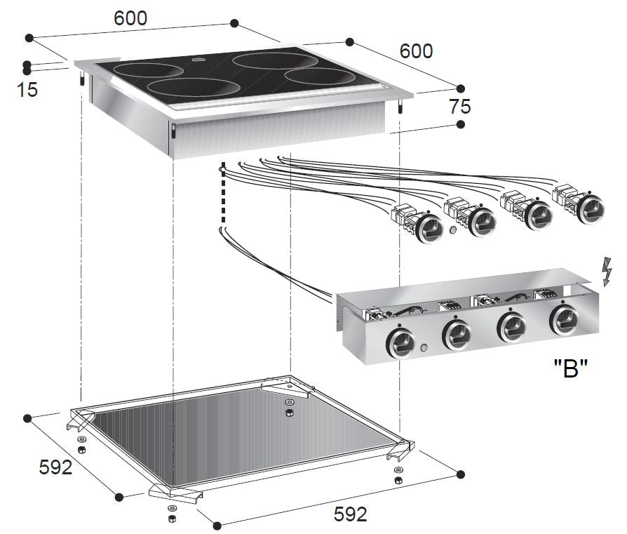 Combisteel Ceramix Range 4 Zones - 7266.0040