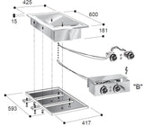 Combisteel Elektrische Bratplatte, glatt, 400 V – 7266.0045