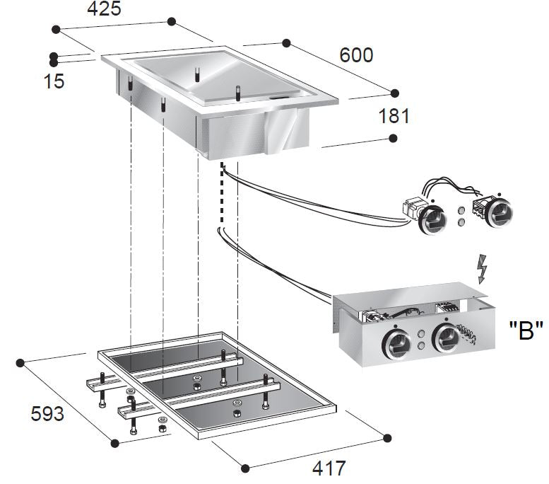 Combisteel Electric Fry Top Chrome - 7266.0055