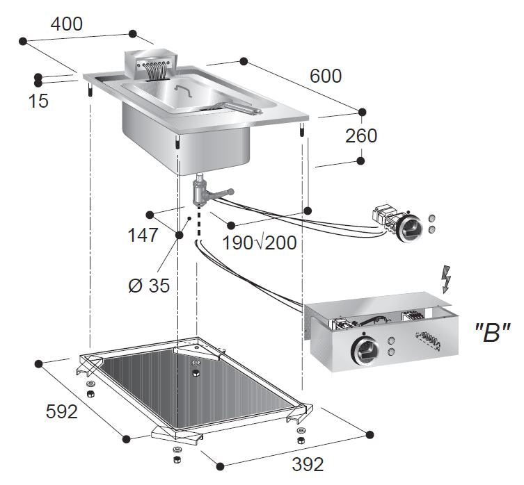 Combisteel Electric Fryer 1X10 L - 7266.0065