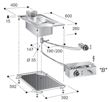 Combisteel Electric Fryer 1X10 L - 7266.0065