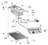 EL. FRITEUSE 1X10 L - COMBISTEEL