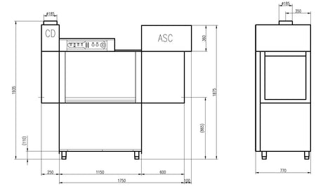 Combisteel Pl Rektransport Vaatwasser Cd - 7280.0090