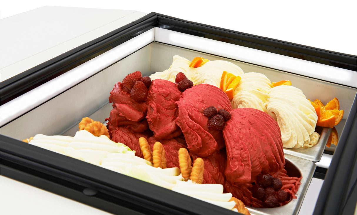 Combisteel Countertop Model Ice Cream Display White  Opens On The Operating Side - 7292.0005