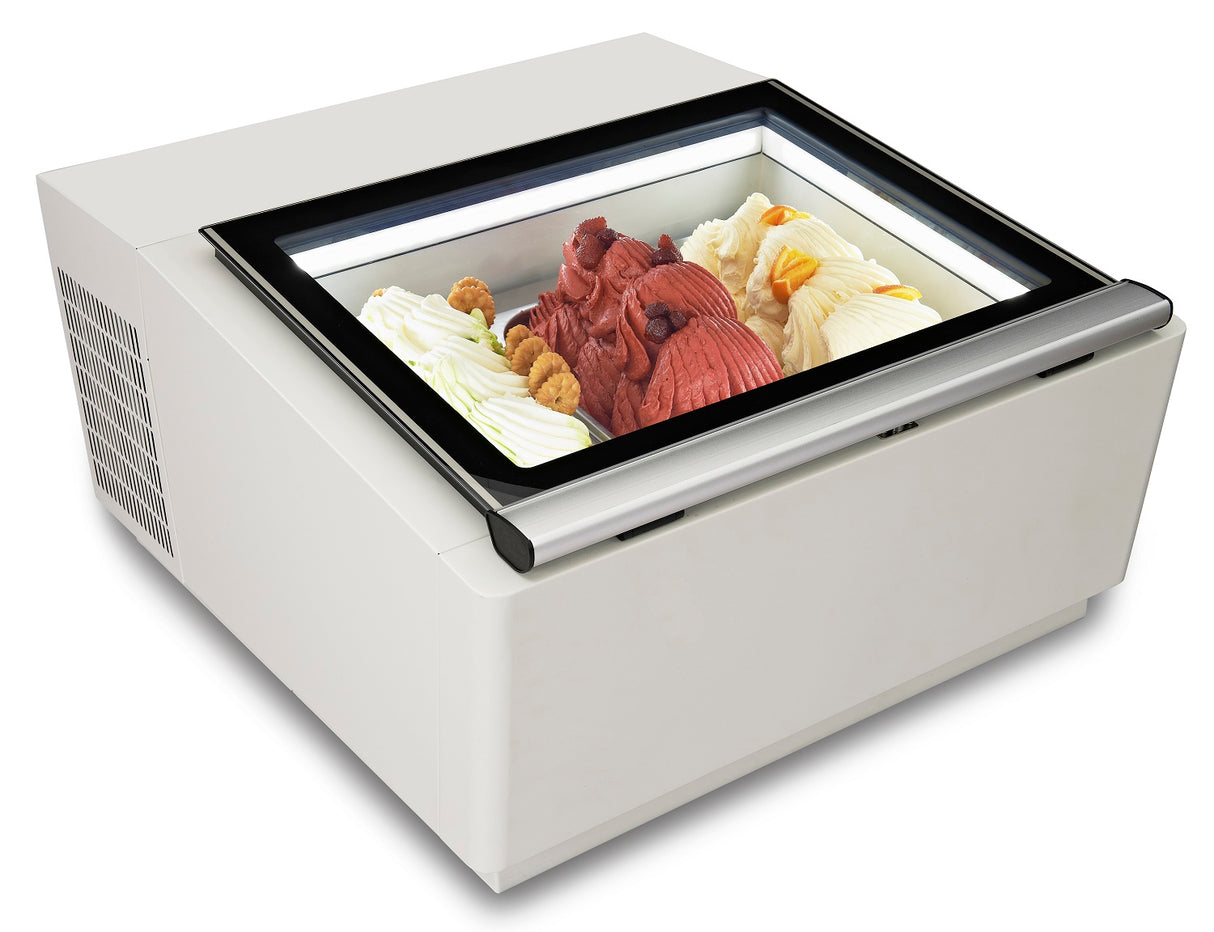 Combisteel Countertop Model Ice Cream Display White  Opens On The Customer Side - 7292.0015