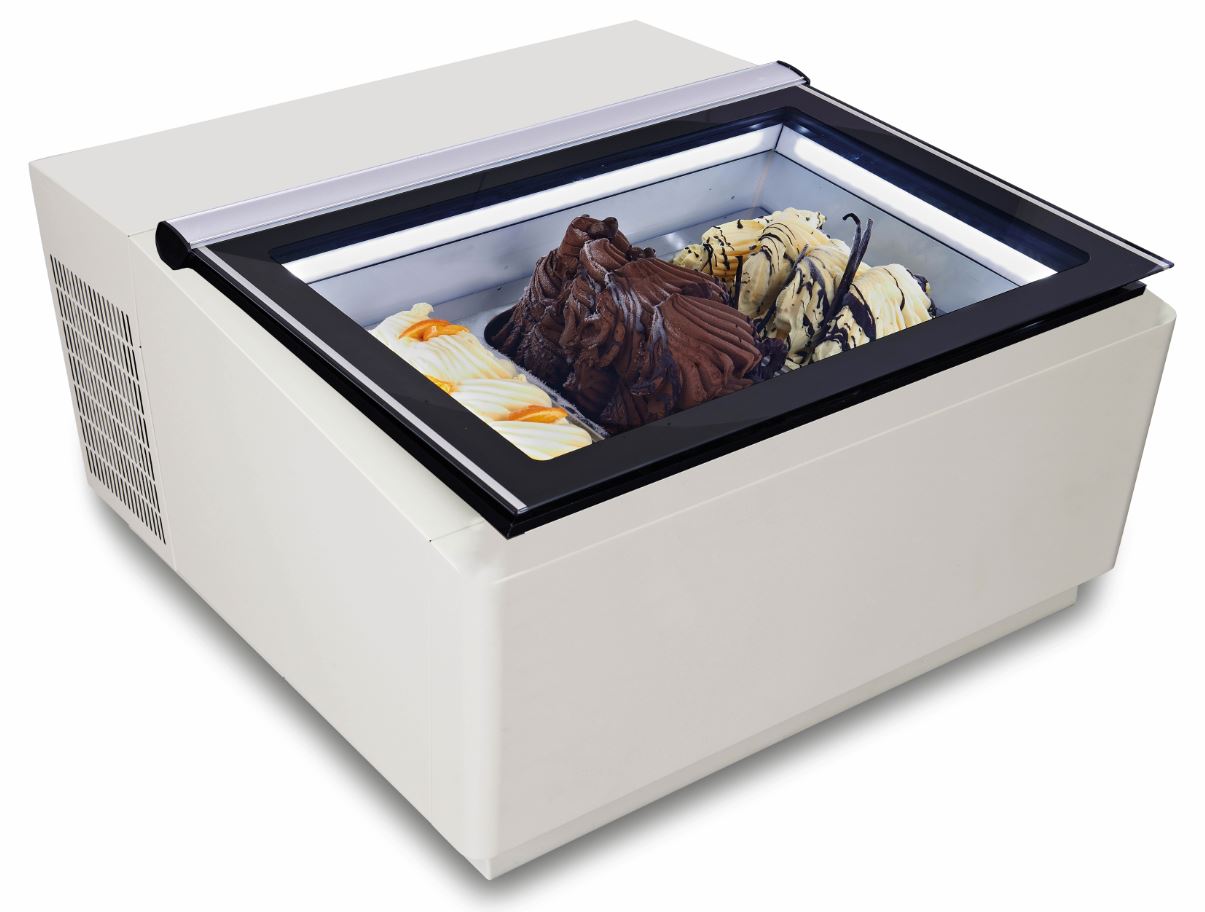 Combisteel Countertop Model Ice Cream Display White  Opens On The Customer Side - 7292.0015  Combisteel