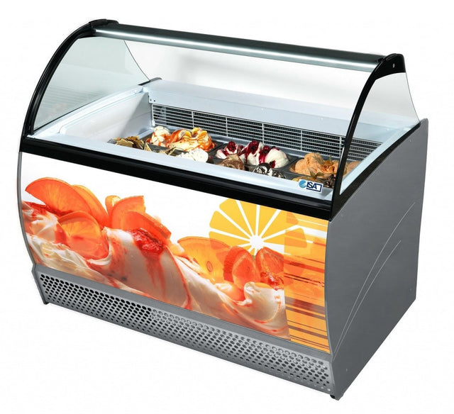 Combisteel Isabella Ice Cream Display Freezer 10 x 5 Litre - 7295.0020 Ice Cream Display Freezers Combisteel   