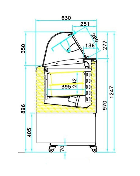 Combisteel IJsvitrine Fiji 4 - 7295.0005