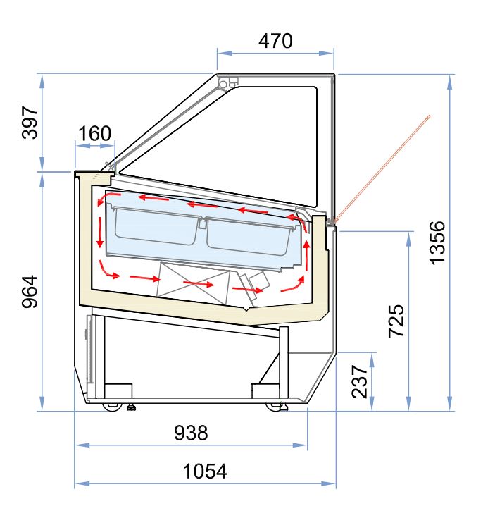 Combisteel IJsvitrine Millenium 12 - 7295.0040