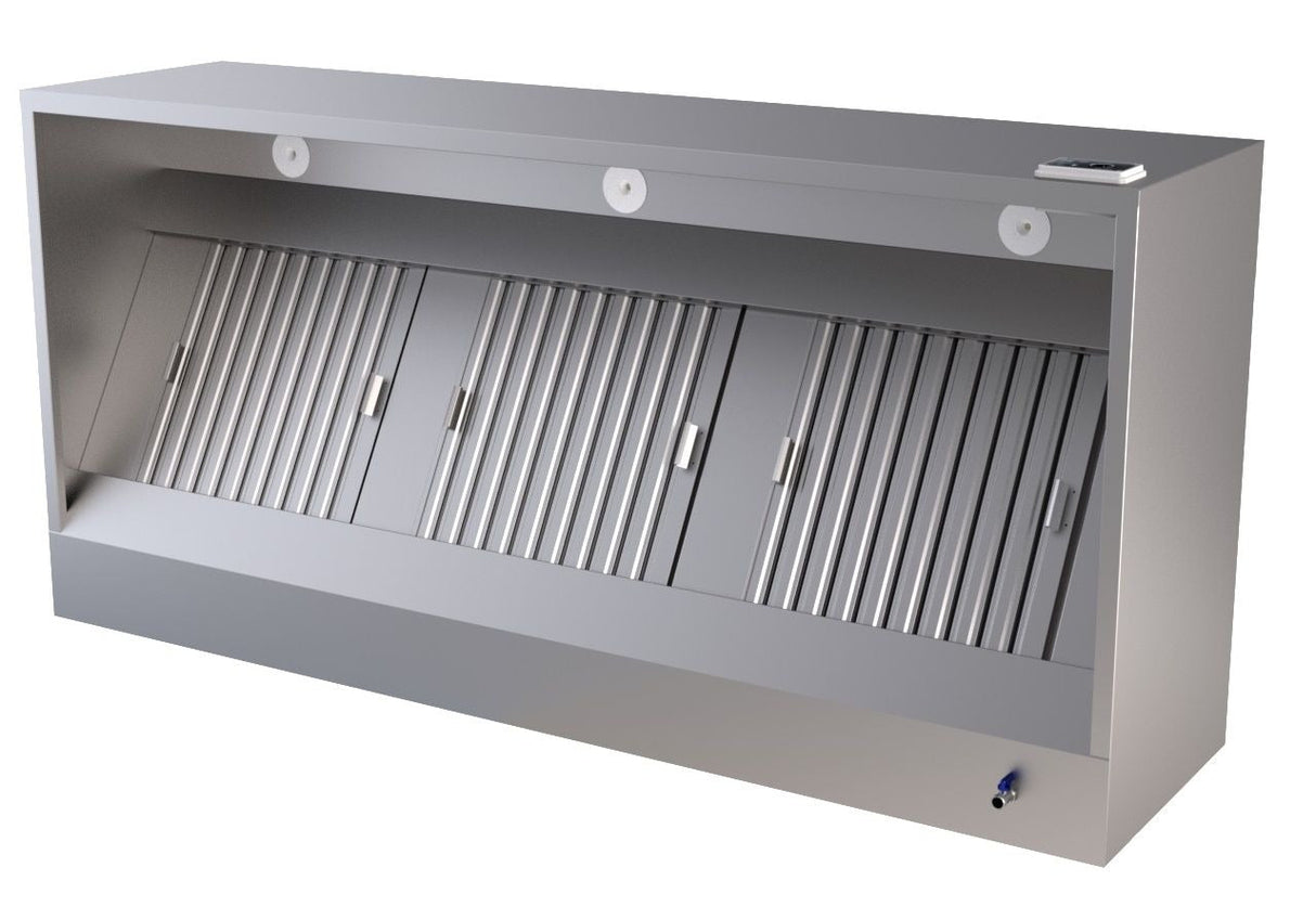 Combisteel Stainless Steel Wall-Mounted Extraction Hood Box Complete Unit 1200mm Wide - 7333.0765 Kitchen Canopies & Cooker Hoods Combisteel   