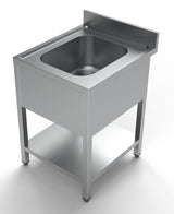 Combisteel Stainless Steel Sink Single Bowl 600mm Wide - 7333.0810 Single Bowl Sinks Combisteel   