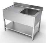 Combisteel Stainless Steel Sink Single Right Hand Bowl 1200mm Wide - 7333.0835 Single Bowl Sinks Combisteel   