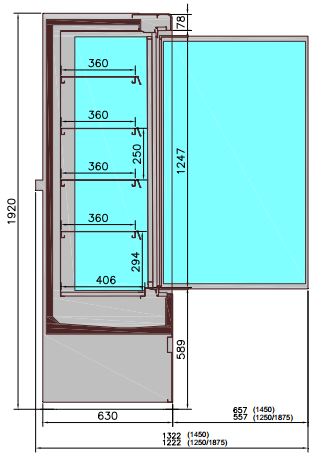 Combisteel Wall Mounted Unit Jamie 2 Doors 1.3 - 7350.0050