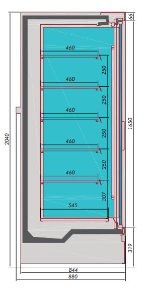 Combisteel Wall Mounted Unit Mike 1.3 - 7350.0065