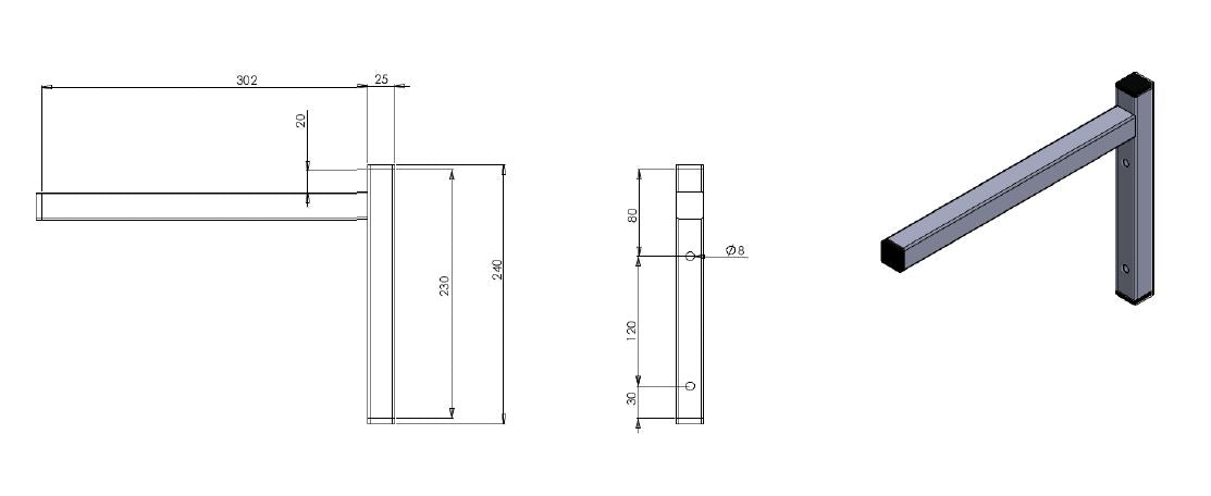 Combisteel Permanente Beugel Enkel 300 - 7412.0730