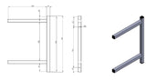 Combisteel Permanent Bracket Double 300 - 7412.0731