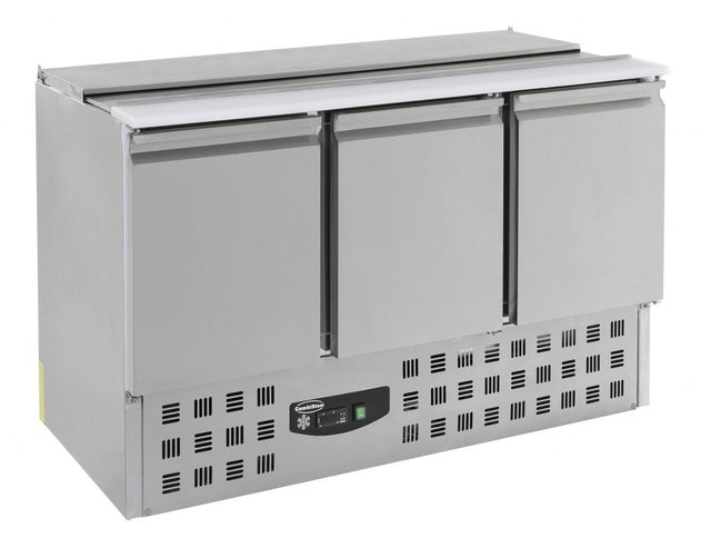 Combisteel 3 Door Pizza Prep Counter Saladette Fridge - 7950.0094 Pizza Prep Counters - 3 Door Combisteel   