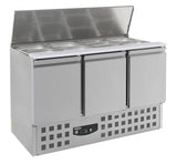 Combisteel 3 Door Pizza Prep Counter Saladette Fridge - 7950.0094 Pizza Prep Counters - 3 Door Combisteel   