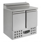 Combisteel 2 Door Pizza Prep Counter Saladette Fridge 5 x 1/6GN - 7950.0095 Pizza Prep Counters - 2 Door Combisteel   