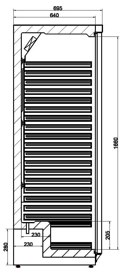 Combisteel Single Door Upright Storage Fridge White - 7450.0561 Refrigeration Uprights - Single Door Combisteel   