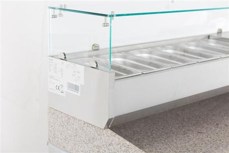 Combisteel Refrigerated Topping Unit with Glass Surround 1/3 GN x 9 - 7450.0023 VRX Topping Units Combisteel   